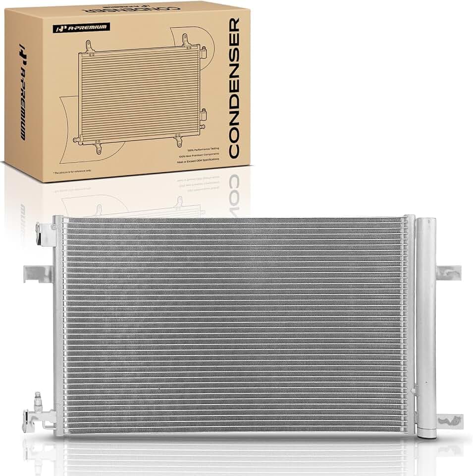 A-Premium Air Conditioning A/C Condenser Compatible with 2013-2015 Chevrolet Malibu, 2014-2020 Impala, 2010-2015 Cruze & Selected Cadillac, Buick Models, Replace# 13267649