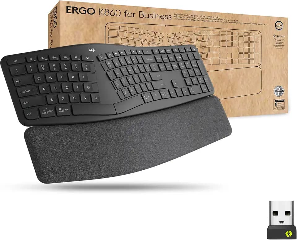 Logitech Ergo K860 Split for Business Wireless Keyboard - Graphite