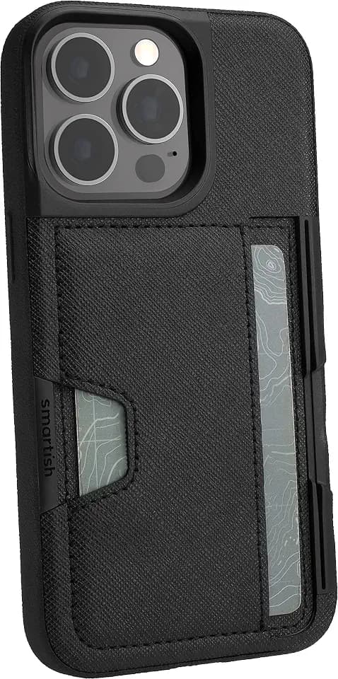 Smartish iPhone 13 Pro Wallet Case Card Holder, Wallet Slayer V2, Black