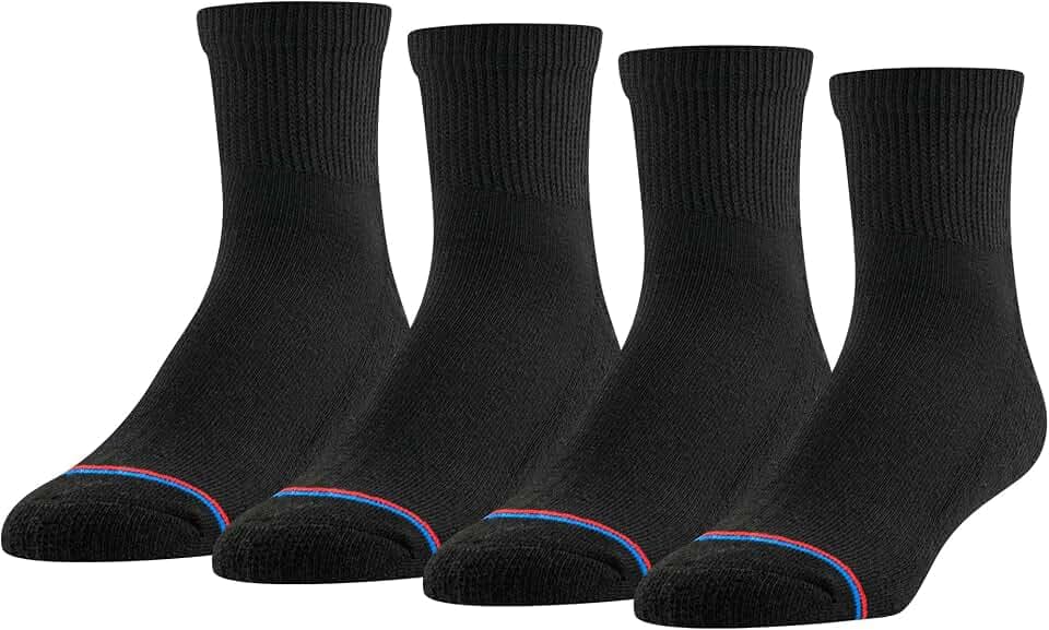 MediPeds Men's Quarter Socks With Non-Binding Top (Multipairs)