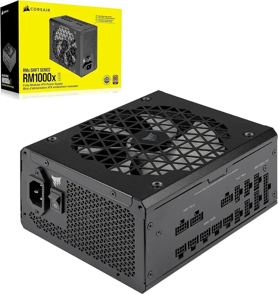 CORSAIR RM1000x Shift (2023) ATX 3.1 PCIe 5.1 Power Supply – Black