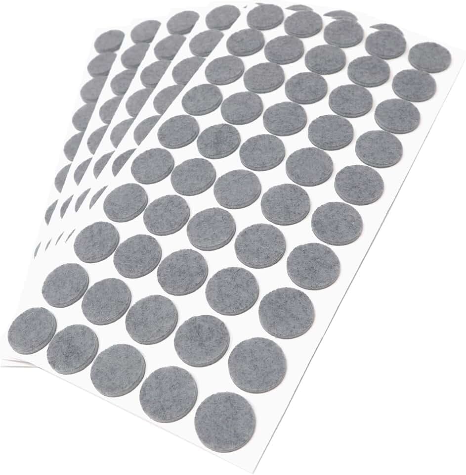 Adsamm® / 250 x Selbstklebende Filzgleiter/Grau/ø 22 mm/Rund/Möbelgleiter aus Filz mit 3.5 mm Stärke/Möbel- und Bodengleiter