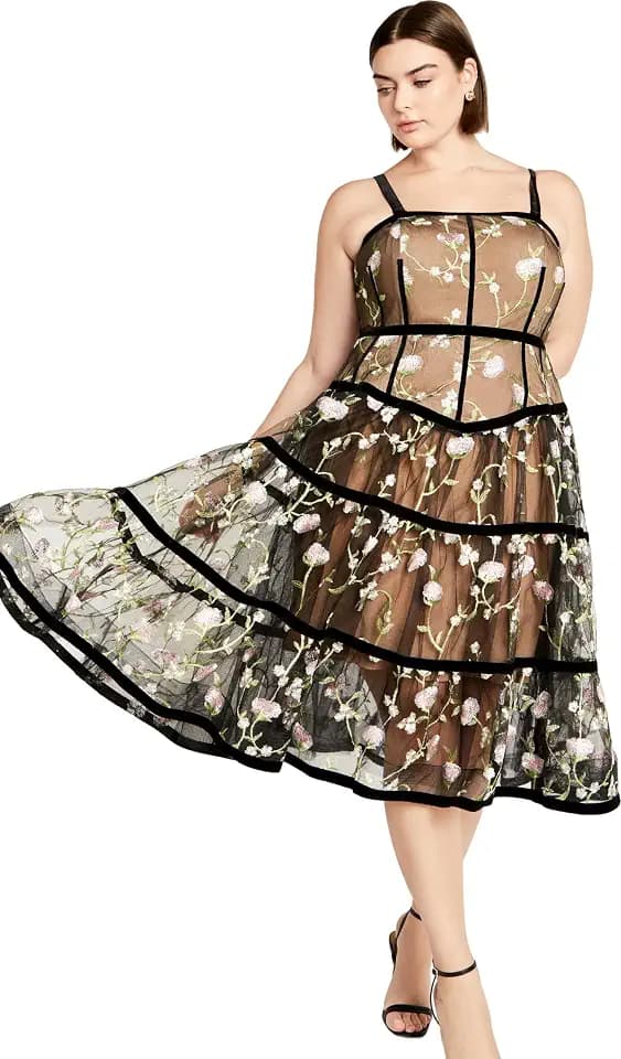 City Chic Women's Plus Size Cocktail Dress - Splendour