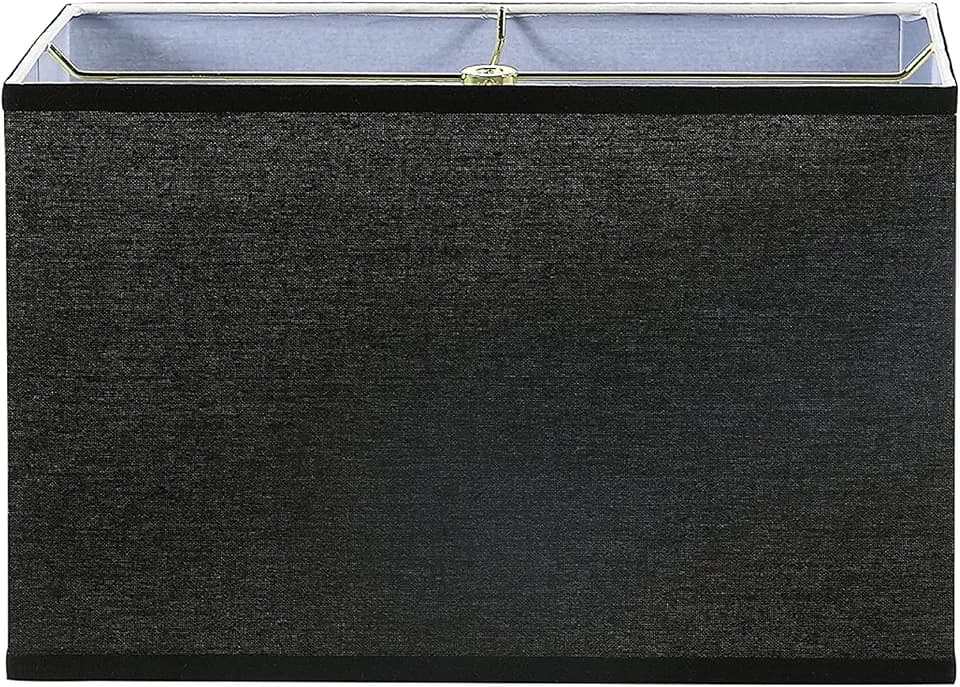 Aspen Creative 36008A, Transitional Rectangular Hardback Shape Construction Black, Wide, (8" + 16") x 10" Spider LAMP Shade