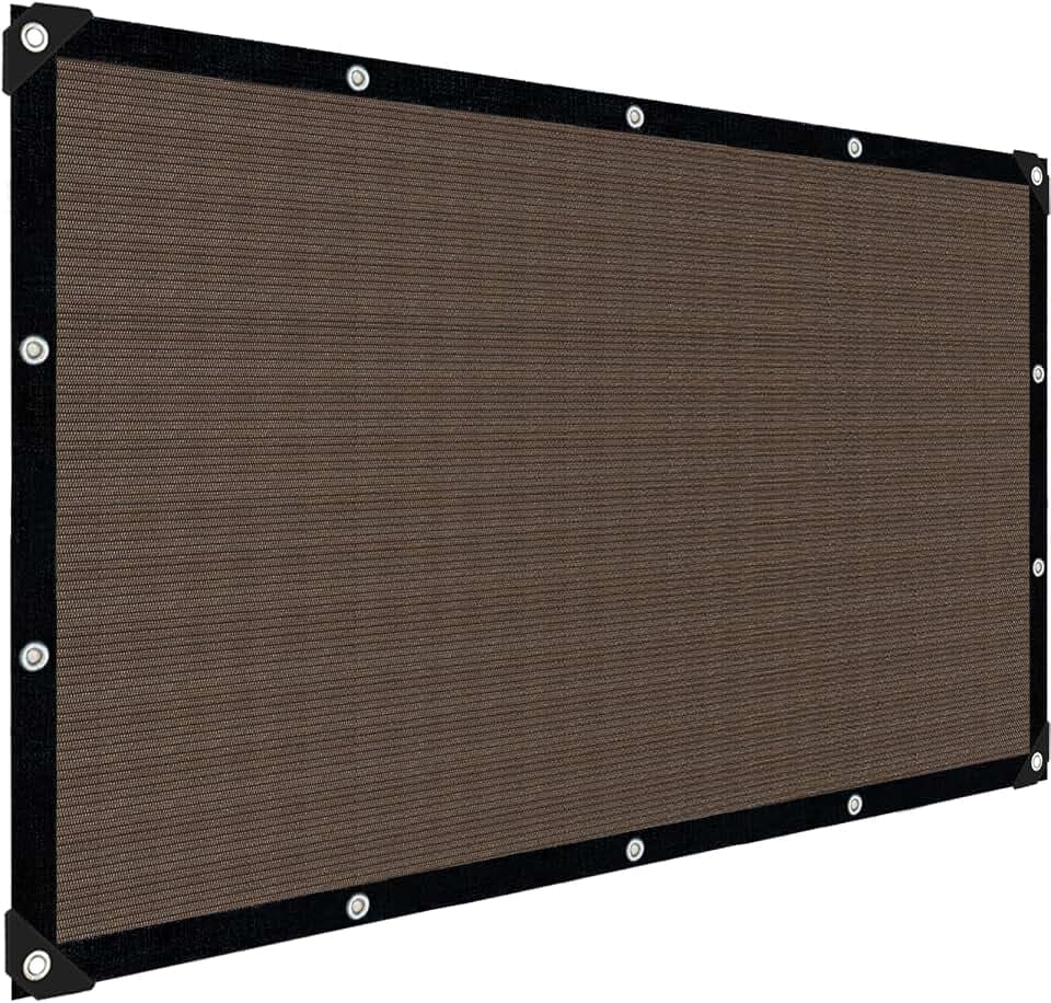 Mocha Sun Shade Cloth,Pergola Shade Cover with Reinforced Grommets,90% Shade Fabric Fence Privacy Screen Balcony,Pergola Shade Cover Canopy Garden Carport Porch Deck Patio Shade Cover,4x8FT