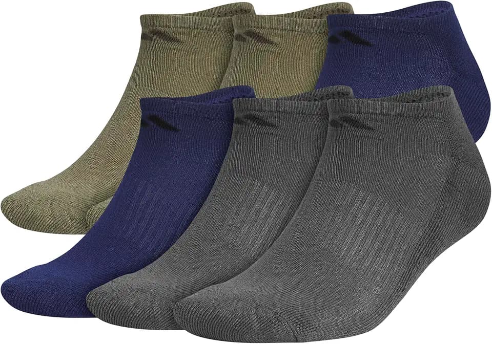 adidas Men's Athletic Cushioned No Show Socks 6 Pairs