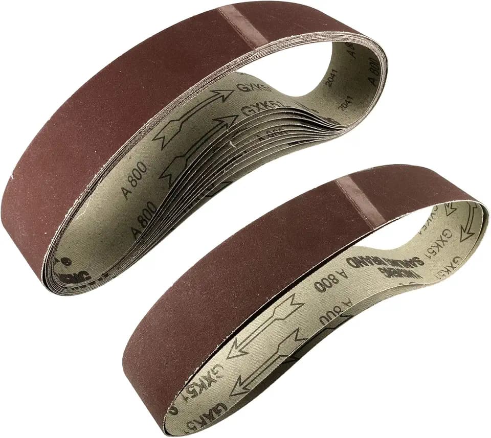 sourcing map 12stk. Schleifband 800 Körnung Aluminiumoxid 2-Zoll x 27-Zoll(50mm x 686mm)