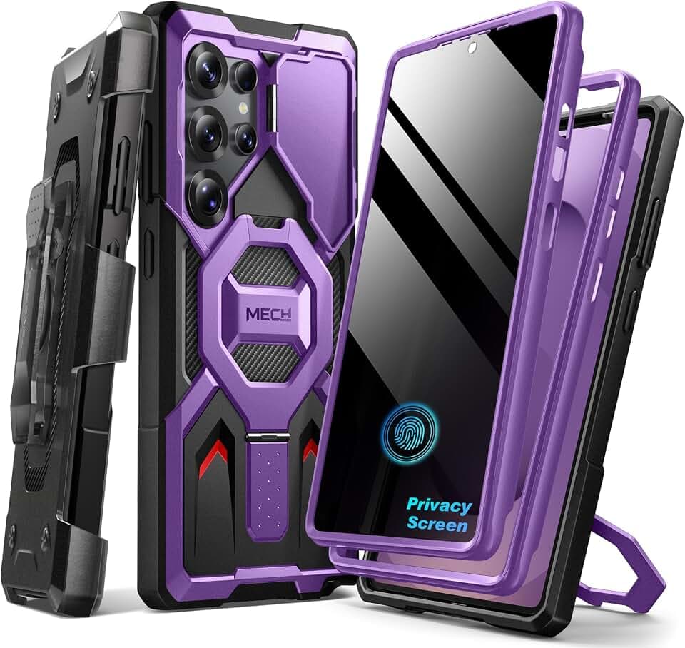 Tongate Magnetischer Ständer für Samsung Galaxy S25 Ultra Hülle, Lila