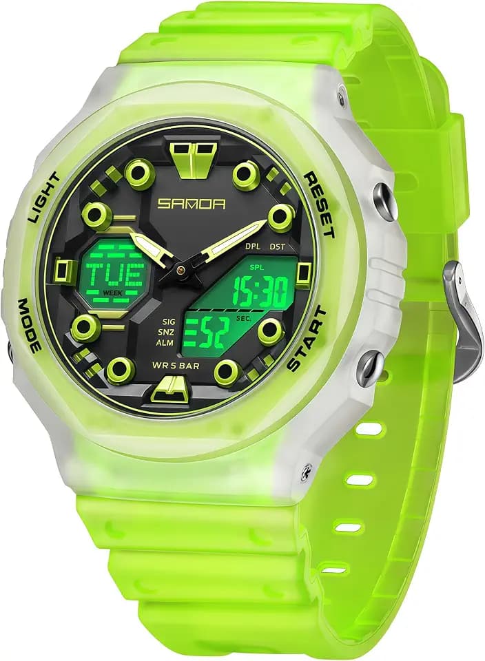 Gosasa Unisex 5ATM Water Resistant Tactical Analog-Digital Sports Watch
