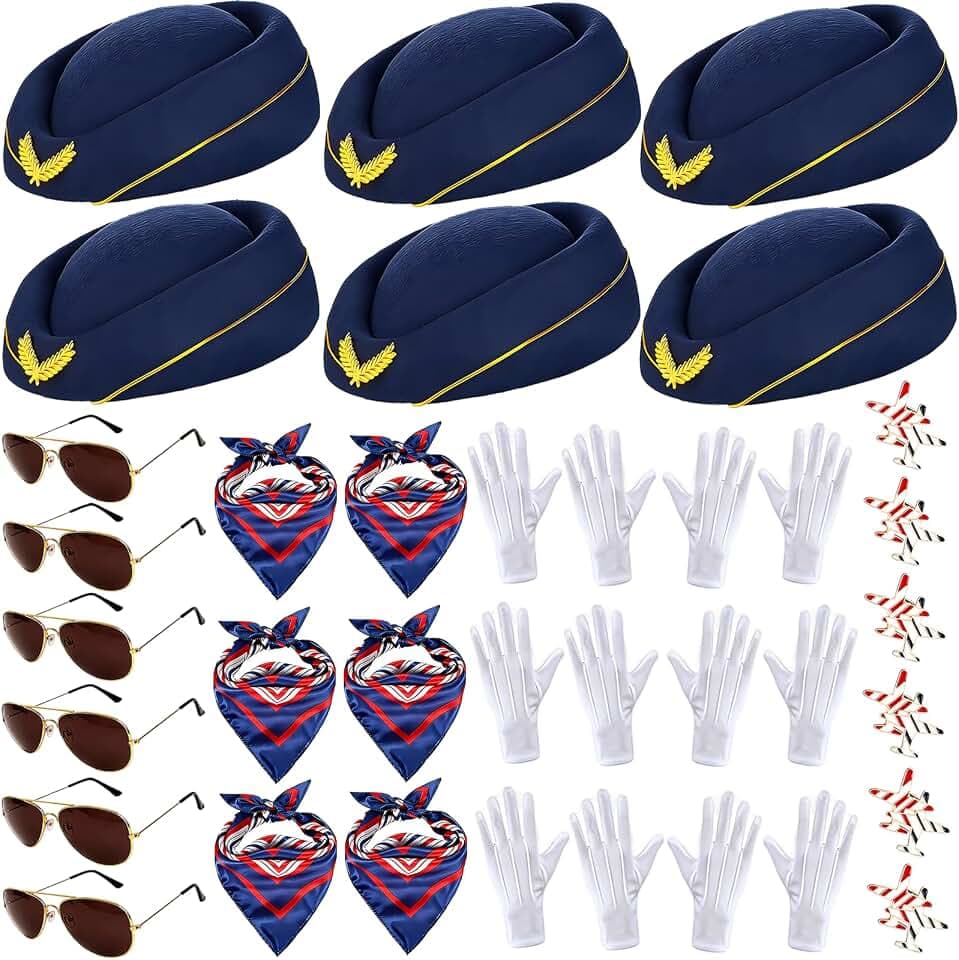 Flight Attendant Costume Accessories Women Pilot Costume Bulk