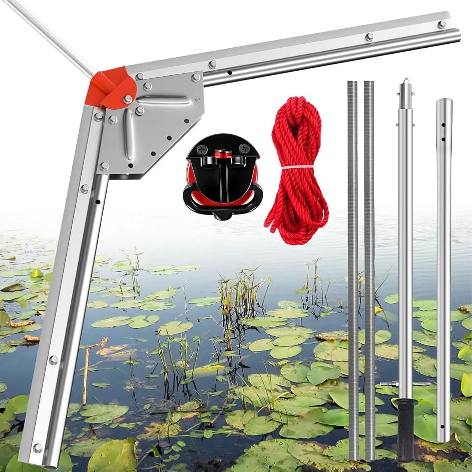 Lake Weed Cutter,Pond Plant Cutting Tool with Adjustable Cutting Angles