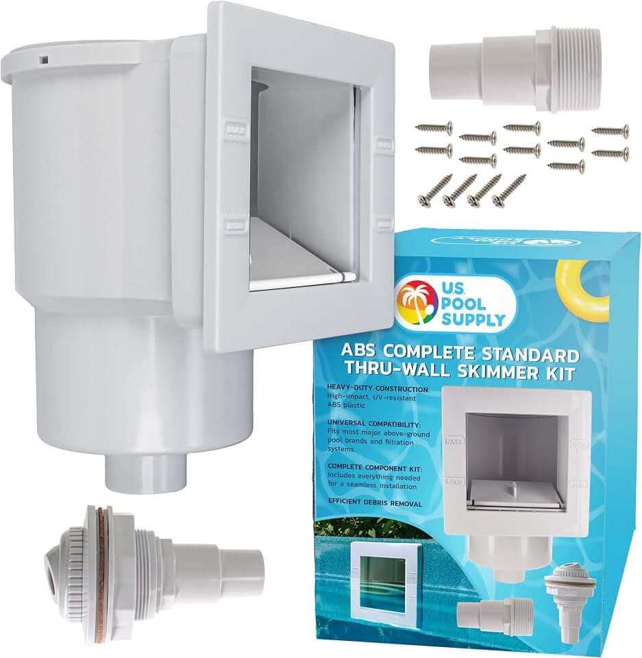 U.S. Pool Supply Standard Thru-Wall Above Ground Pool Skimmer Kit, Complete