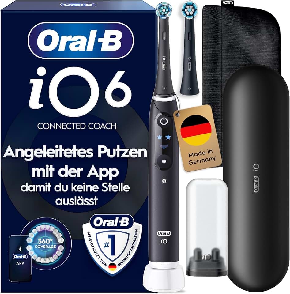 Oral-B iO Series 6 Elektrische Zahnbürste, Schwarz