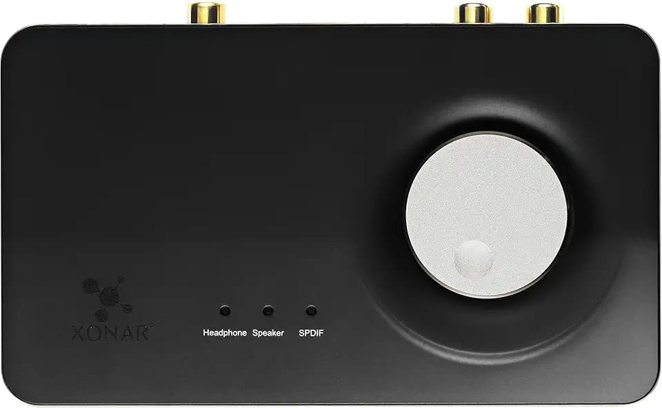 Asus Xonar U7 MKII 7.1 Soundkarte (mit Kopfhörerverstärker, 192kHu/24-bit HD Sound, 114dB SNR, dedizierte Lautstärkeregler)