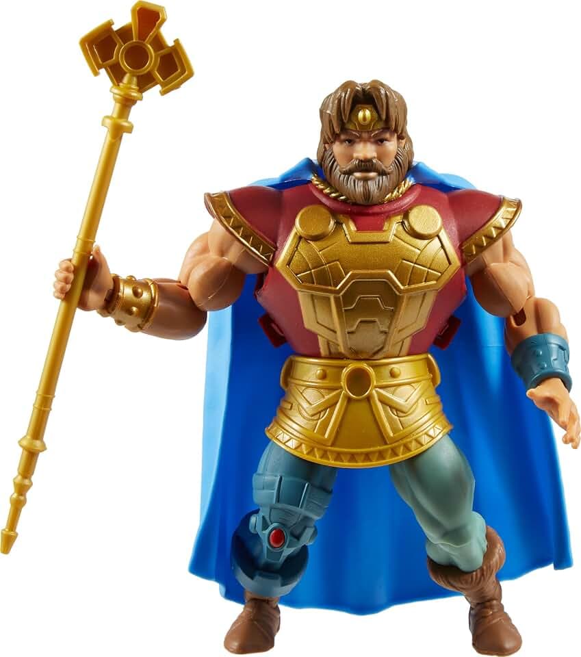 Masters of the Universe Origins Action-Figur und Zubehör, Rise of Snake Men King Rando und Mini-Comic, 14 cm