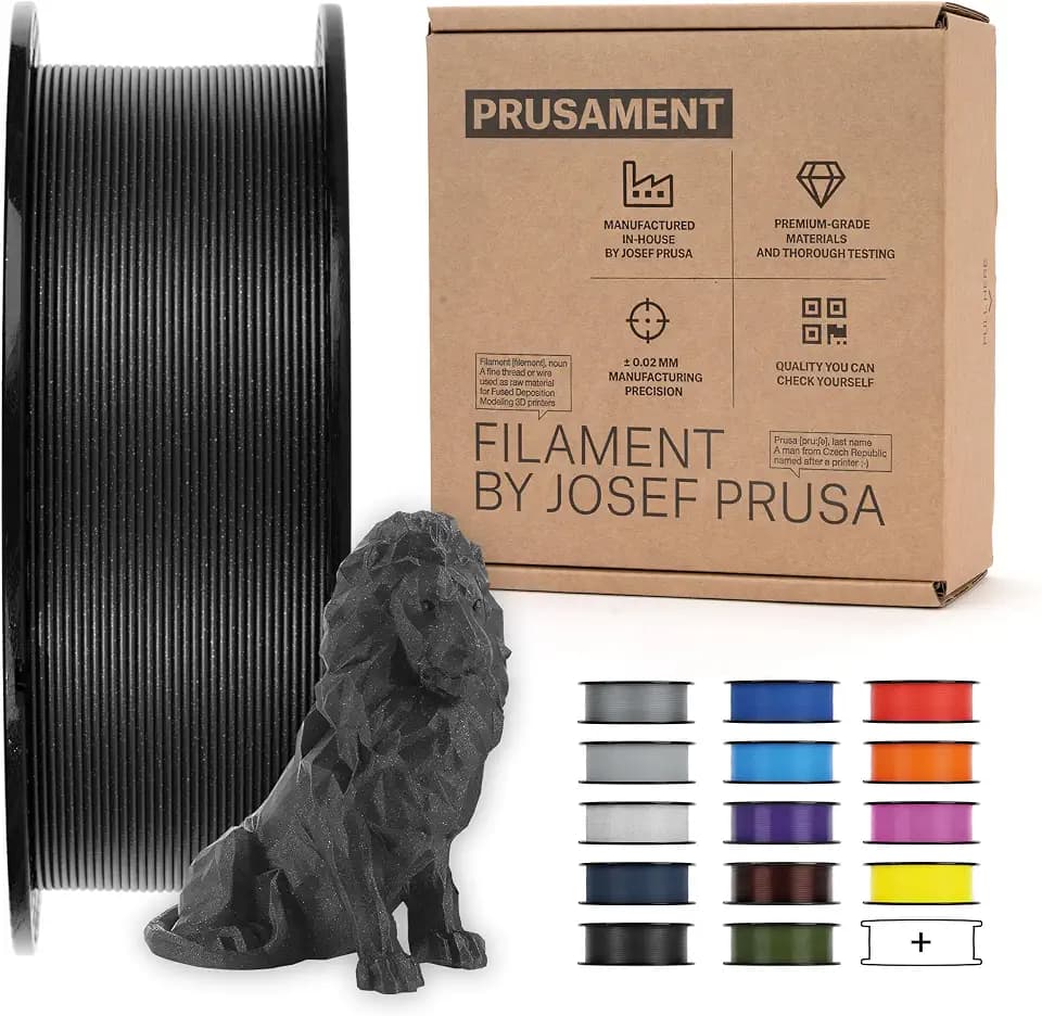Prusament 3D-Drucker Premium Filament PLA Galaxy Black 1,75 mm – 1 kg Spule