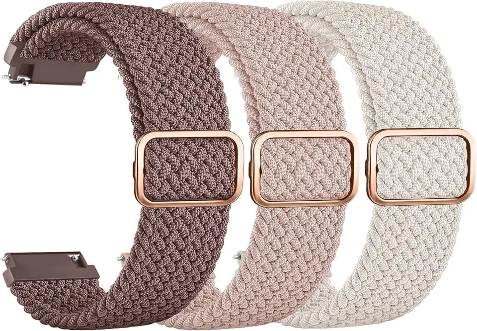 3 Pack Braided Stretchy Bands for IDW13,IDW16,IDW19 Smartwatch Bands, 22mm Elastic Straps for Fitpolo IDW13/Woneligo W13/FITVII HM57, TOOBUR/ENOMIR/MILOUZ/Gydom/Faweio/Amzhero/Tensky IDW19 Smart Watch for Women Men