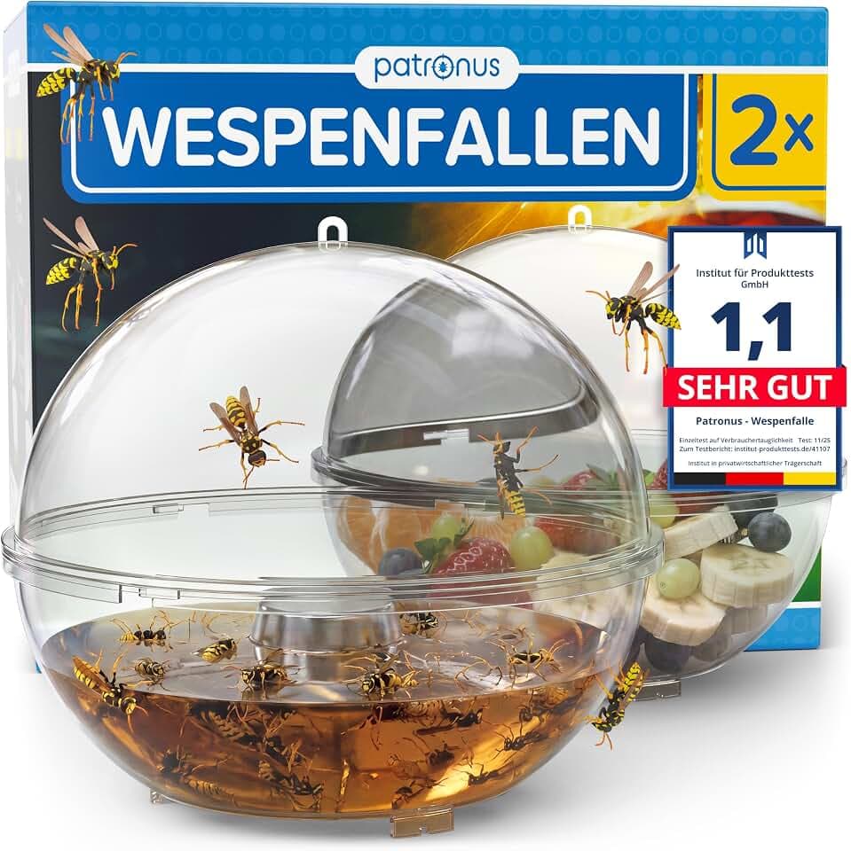 Patronus 2X Wespenfalle für draußen zum effektiven Schutz vor Wespen