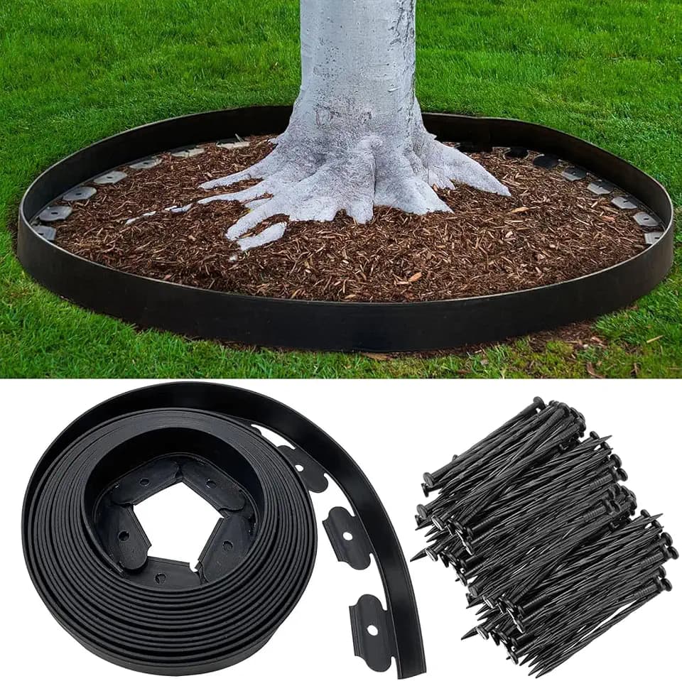 Garden Edging Borders 100FT, 4IN Tall Landscape Edging with 150pcs Stakes