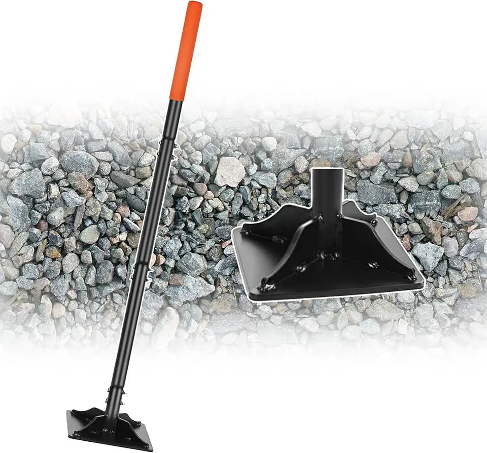 BARAYSTUS Betonstampfer Erdstampfer Manueller Garten-Bodenverdichter Stampfer Bodenverdichter 20 x 20 cm Große Basis 4.5 KG Tamper with 112CM Handle