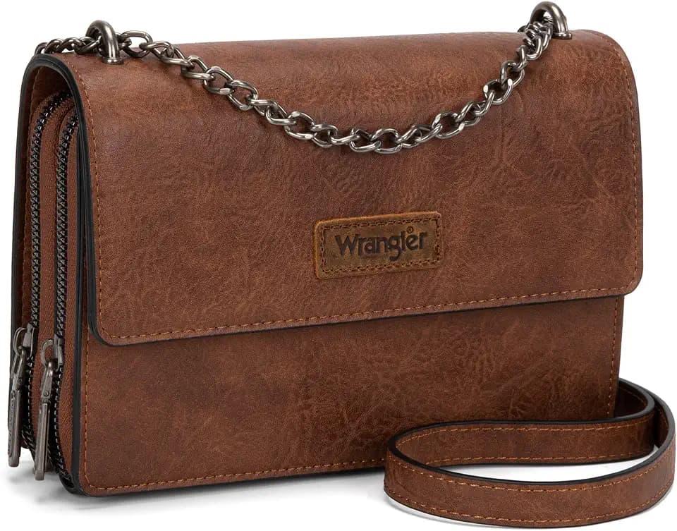 Wrangler Flap Crossbody Purse for Women Shoulder Bag Vintage Wallets