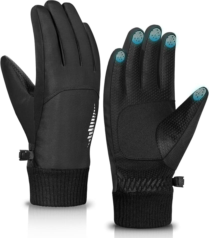 rivmount Snow Winter Gloves with Waterproof/Touchscreen/Thermal Warm, Glove for Cold Weather Running, Cycling, Ski, Women Men