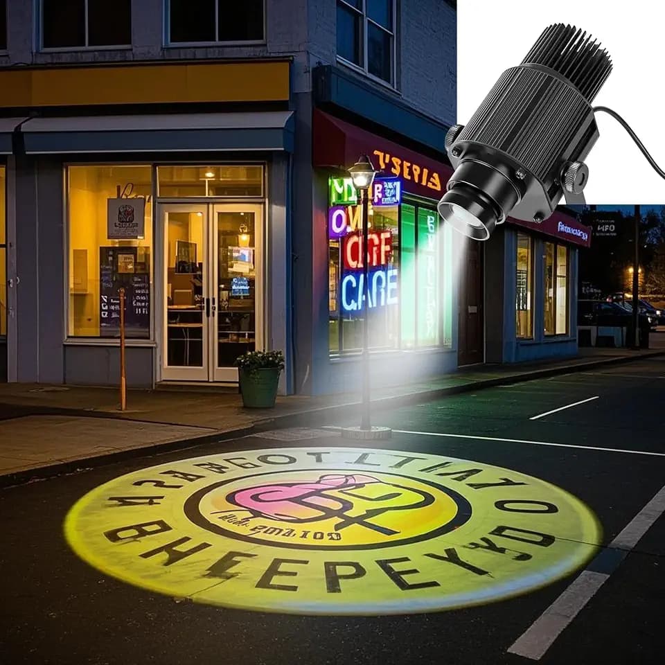 65W LED GOBO Projector Free Custom Logo Ip67 Waterproof Rotating Lens Image,for Logo,Advertising,Indoor,Wedding,Store,Outdoor,Company,Hotel,bar (65W)