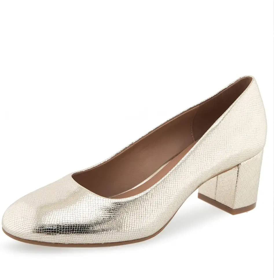 Aerosoles Women's EBEL Pump, Soft Gold Leather, 7M
