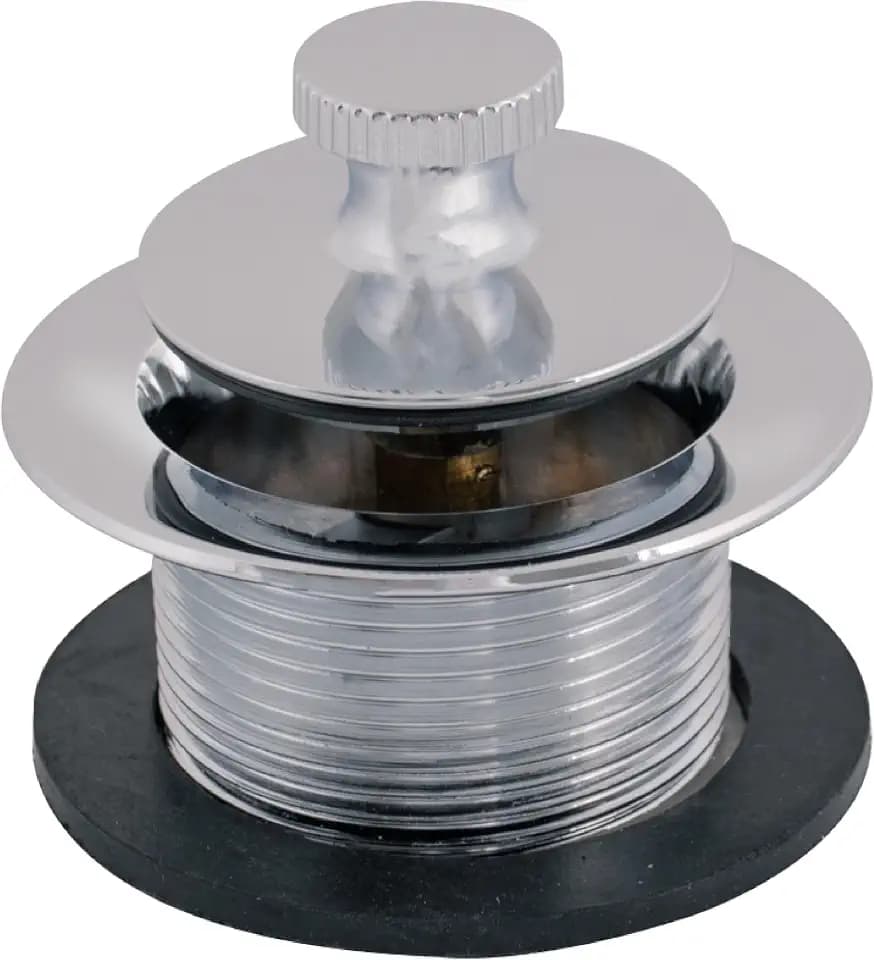 EZ-FLO Lift-n-Turn Bath Drain Assembly Kit, 1-1/2 in. x 11.5 Coarse Thread, 2-7/8 in. OD Flange, 5/16 in. Tapped Zinc Body, Chrome Plated, 35233