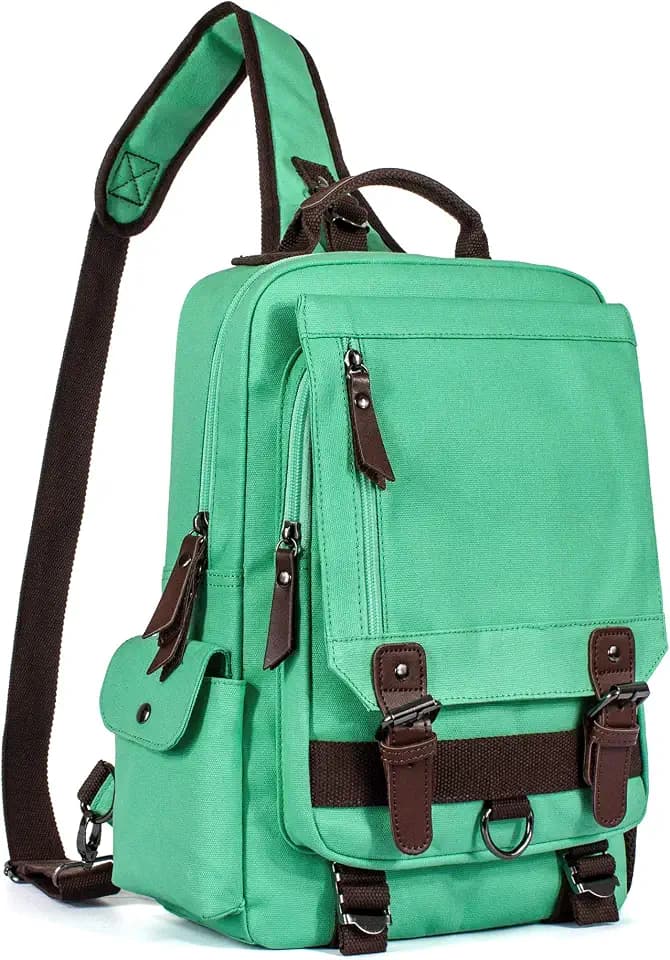 Leaper Retro Canvas Messenger Bag — Unisex Crossbody Shoulder Sling Bag for Travel, Work & Daily Use