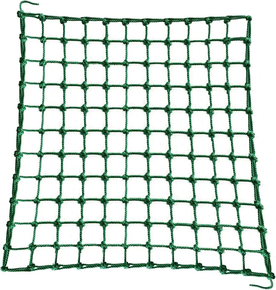 Outdoor & Indoor Premium Climbing Net - 8 Sizes Polyester Fiber. Easy Install with Extras. Handcrafted & Practical. Ideal Gift. (5ft x 5ft)