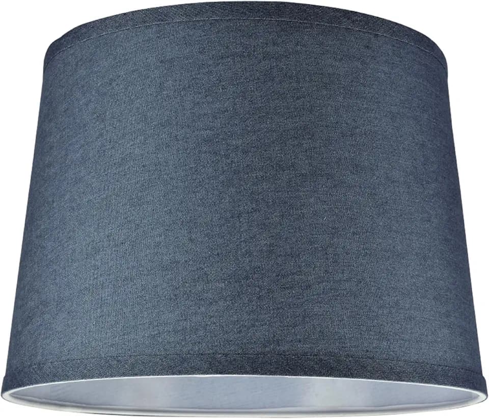 Aspen Creative 32306A Transitional Hardback Empire Shaped Spider Construction Lamp Shade in Washing Blue, 12" Top x 14" Bottom x 10" Slant Height