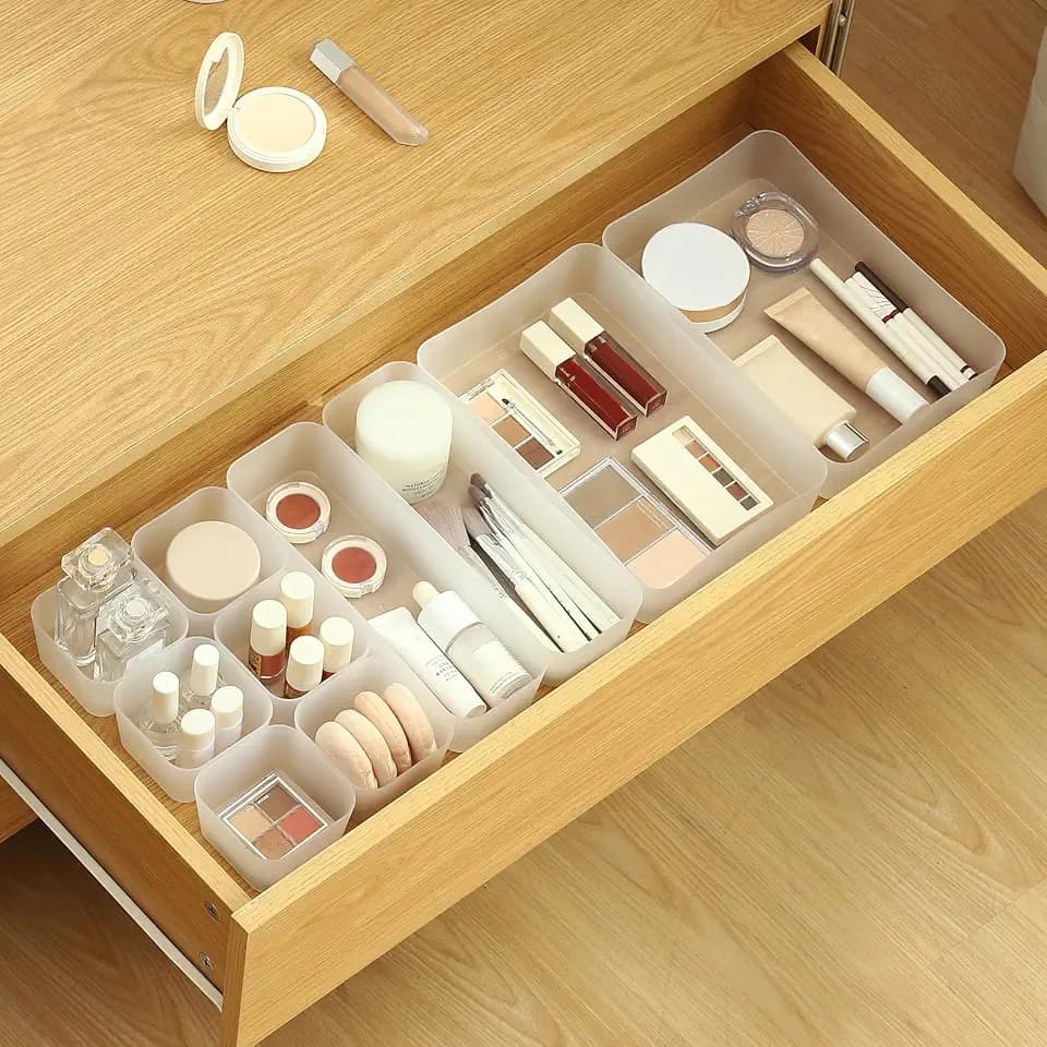 Poeland Schubladen-Organizer, Aufbewahrungsbox für Schlafzimmer, Kommode, Badezimmer, Küche, 10 Stück