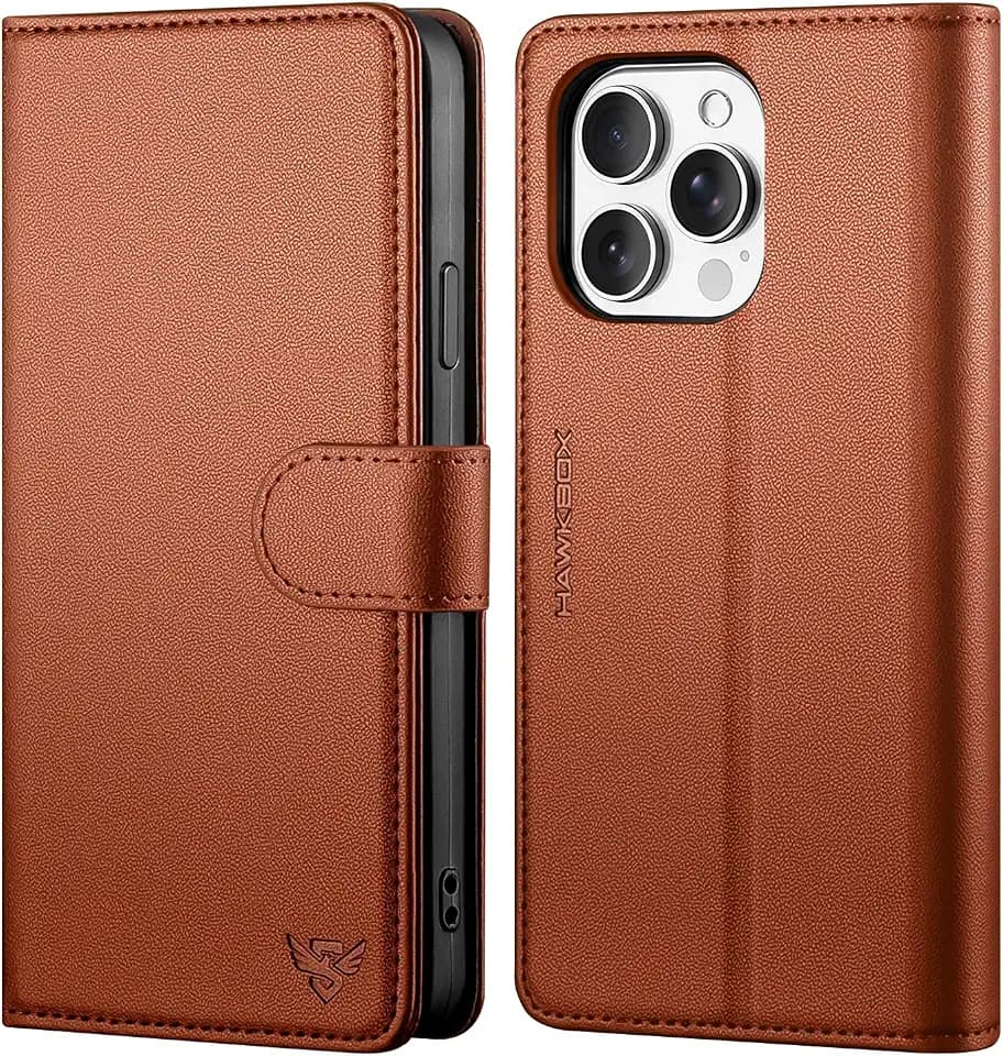 for iPhone 13 Pro Wallet Case with Card Holder,Light Brown
