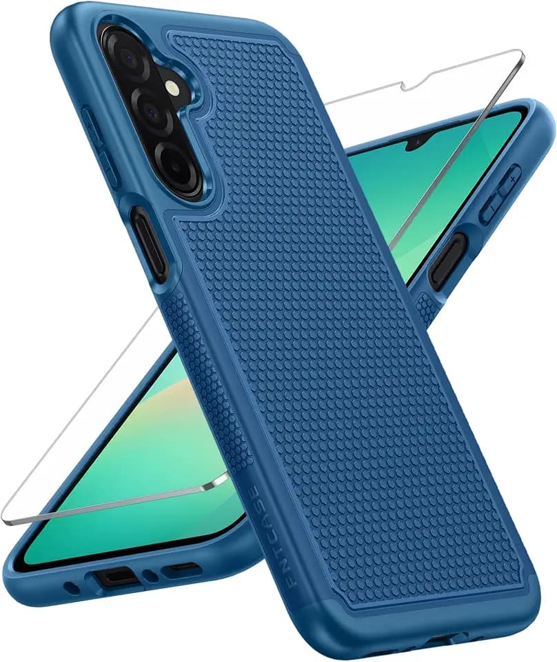 FNTCASE for Samsung Galaxy A26-5G Case: Dual Layer Non Slip Shockproof Blue