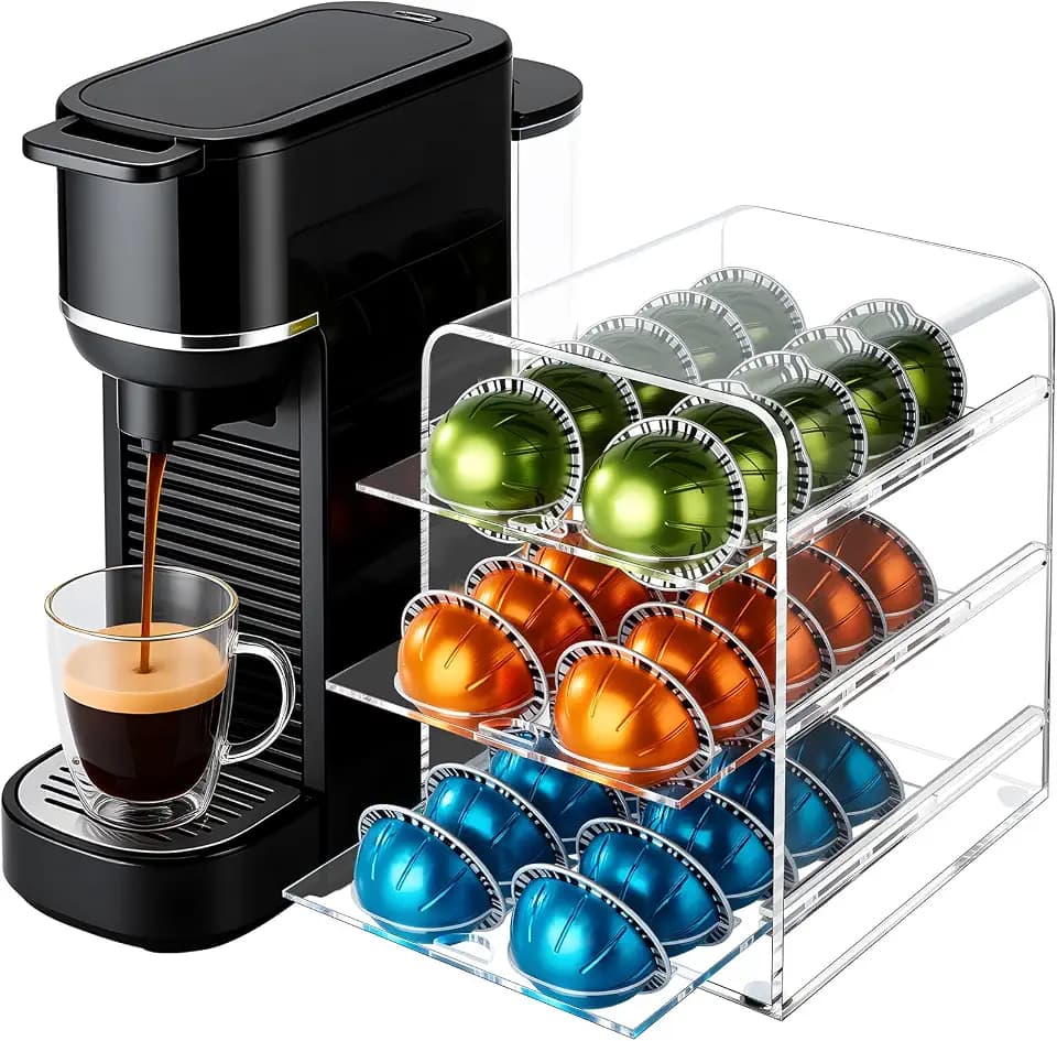 30 Pods Acrylic Coffee Pod Holder for Vertuo Nespresso Pods
