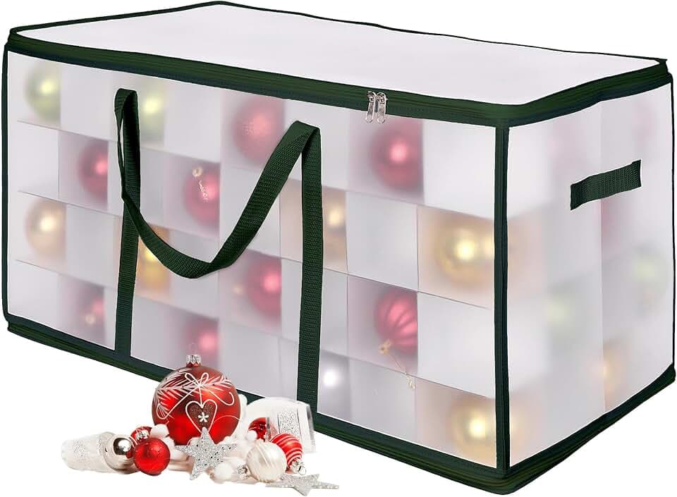 Relaxdays Weihnachtskugel Aufbewahrungsbox, für Christbaumschmuck, Kunststoff, Pappe, Kugelbox, Größenwahl, Farbwahl