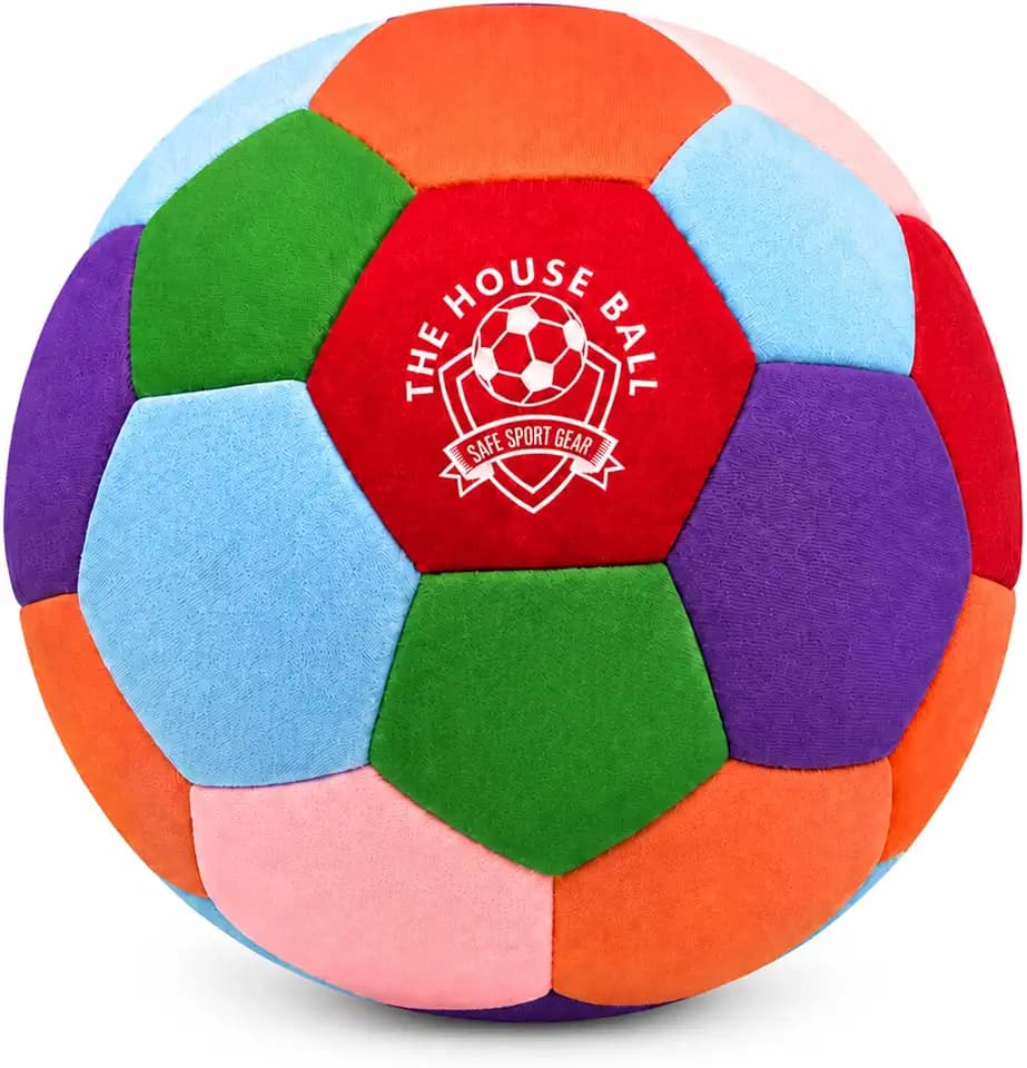 The House Ball - The Original Soft and Safe Indoor Soccer Ball Size 4 - Created for Inside Your Home and Yard - No Scuffs On Walls - Realistic Feel and Weight with a Shock Absorbing Exterior