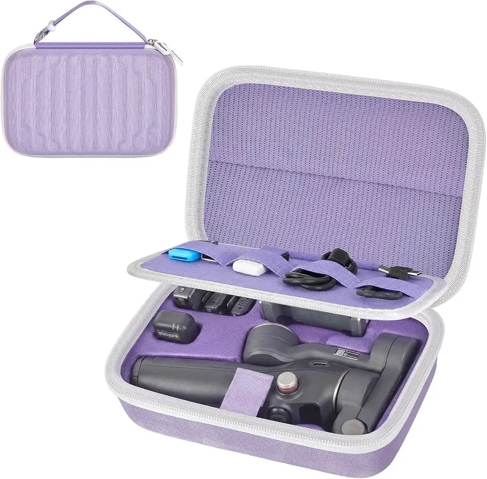 Hard EVA Gimbal Case for DJI Osmo Mobile 8/7P/7, Purple