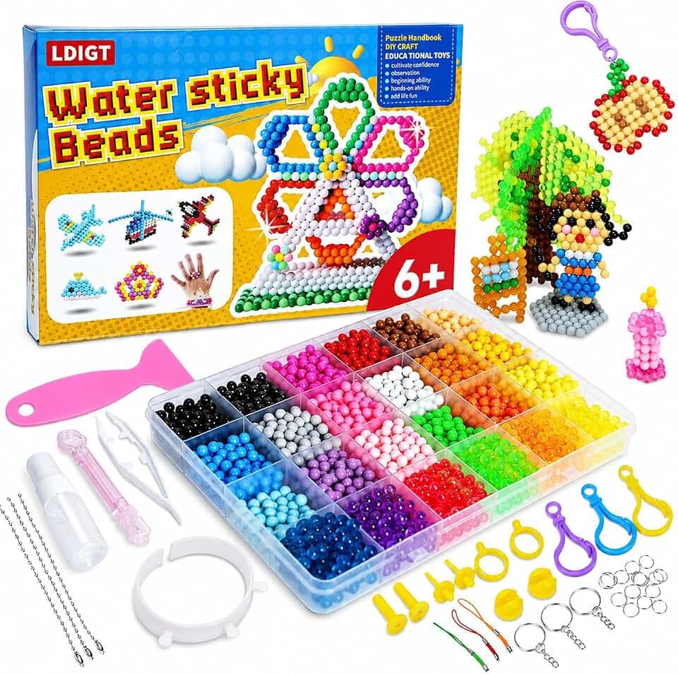 24 Farben Wasserkugel Set, 4800 Stück Wasserkugeln, Einführung in die Handwerkskugel, Handgefertigte Kugel für Kinder ab 6 Jahren, Handgefertigte DIY Supplementierung