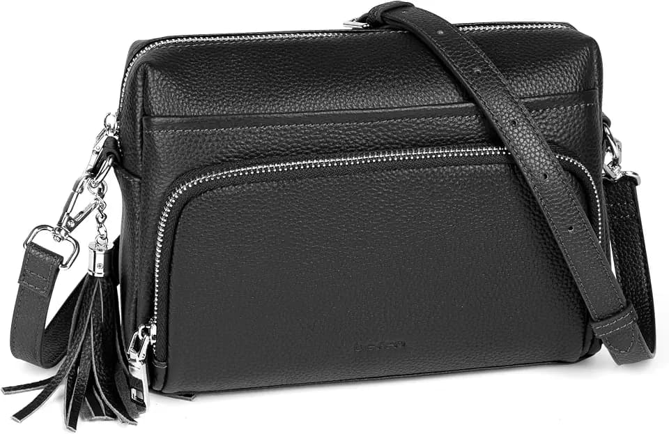 befen Genuine Leather Crossbody Bags for Women Leather Wallet Travel Purse
