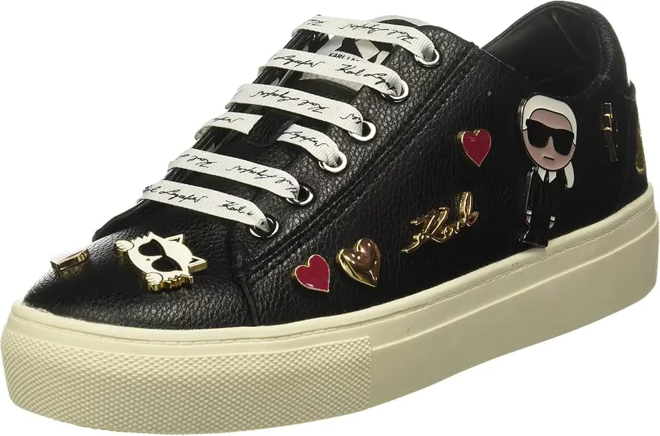 Karl Lagerfeld Women's Cate Pins Lace Up Sneaker