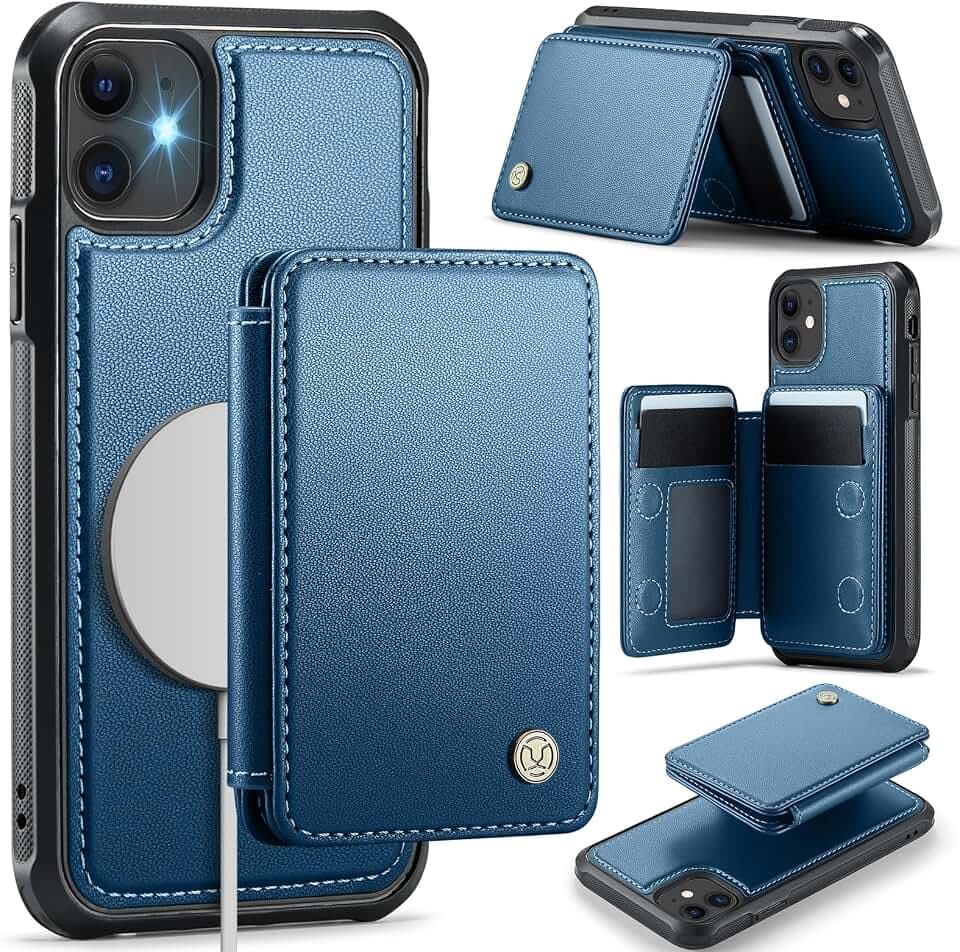 Compatible with Magsafe for iPhone 12/12 Pro Wallet Case, Blue