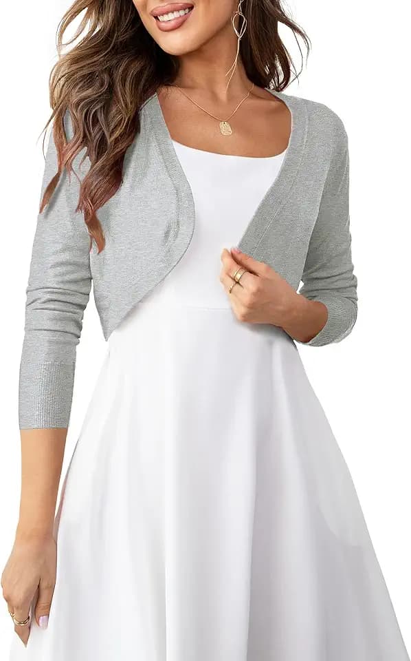 U.Vomade Women's Cropped Cardigan Bolero Shrug Sweater S-XL