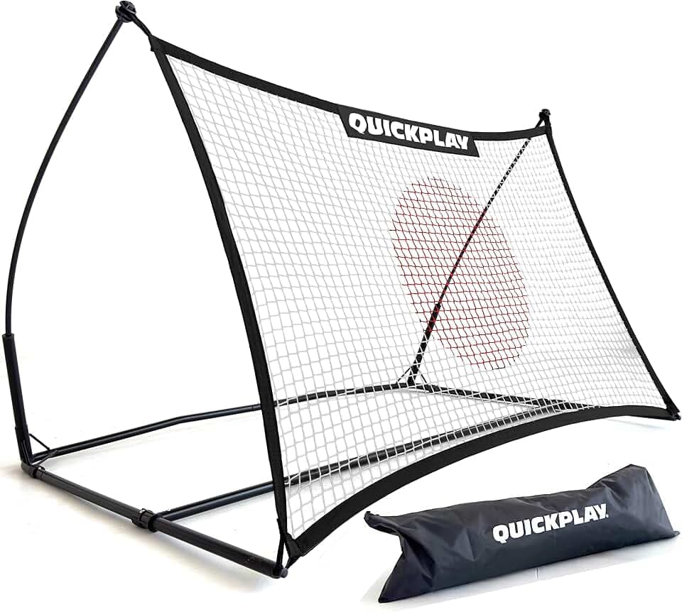 QUICKPLAY Spot Target Soccer Rebounder | Weather-Resistant Rebound Net with Carry Bag | Great for Passing, Receiving, and Trapping Practice | Ideal for Team or Solo Training