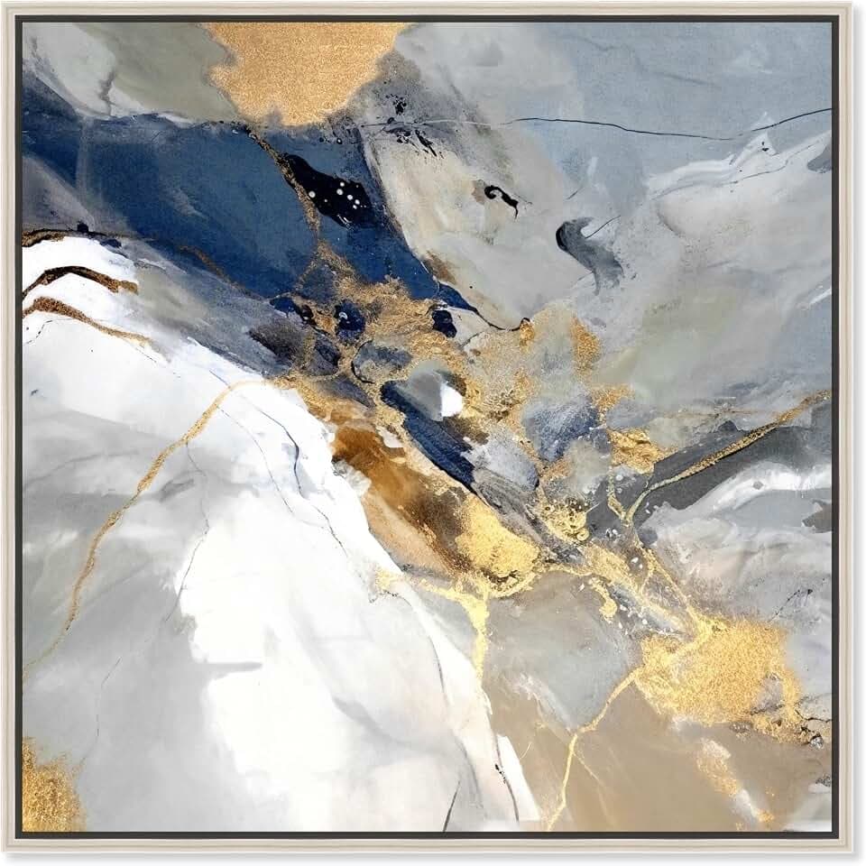 Art Remedy A Nautical Abstraction II Canvas Colorful Abstract Wall Art, Silver Frame, 40" x 40"