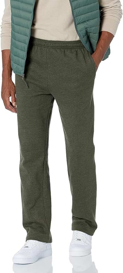 Amazon Essentials Herren Fleece-Jogginghose mit offenem Saum (erhältlich in Übergrößen)