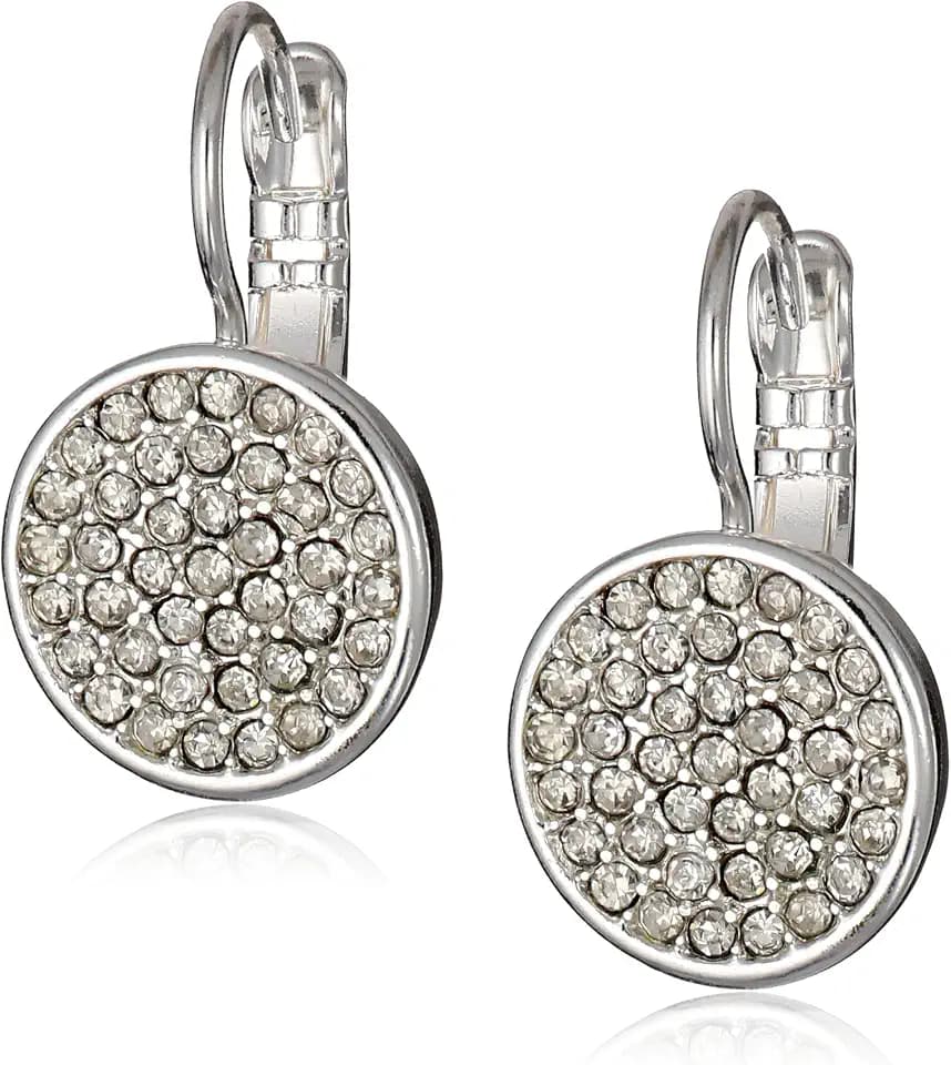 Anne Klein Women's Drop Crystal Earrings, Statement Fashion Jewelry with Crystal Inspired Accents for Everyday and Evening Wear