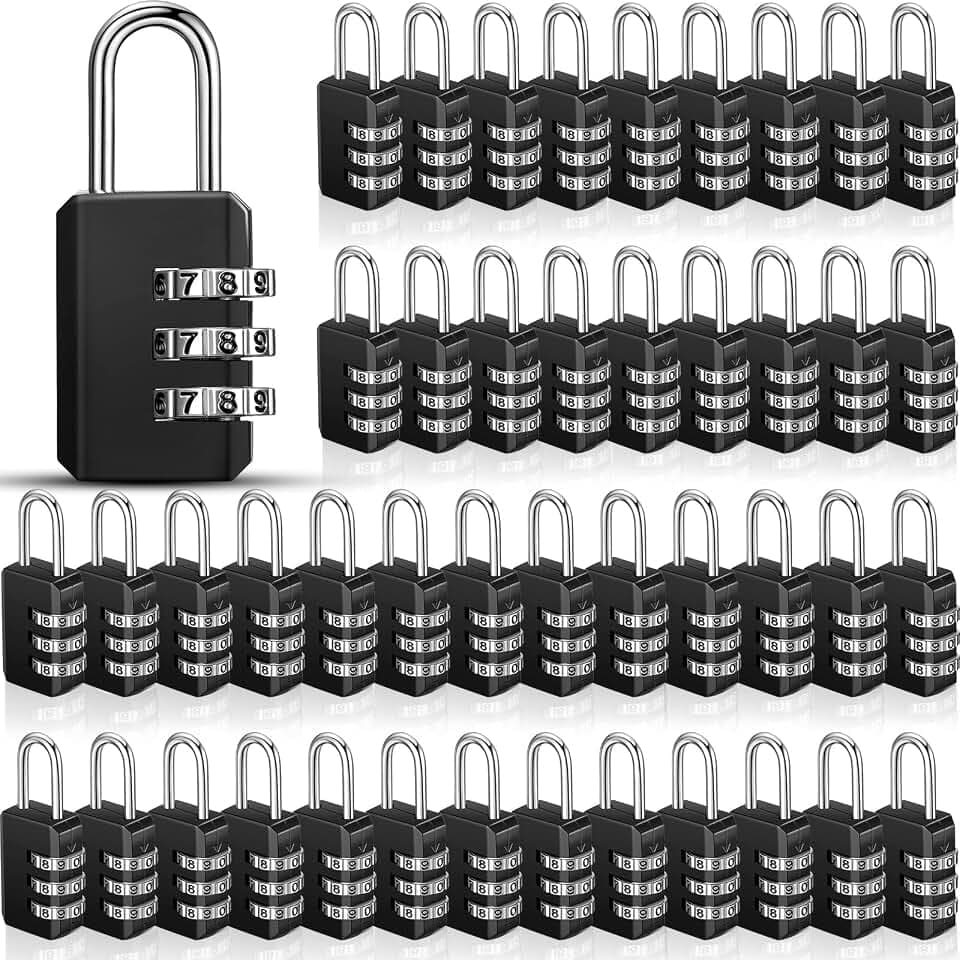 Chumia 50 Pack Small Combo Locks 3 Digit Waterproof for Luggage Locker