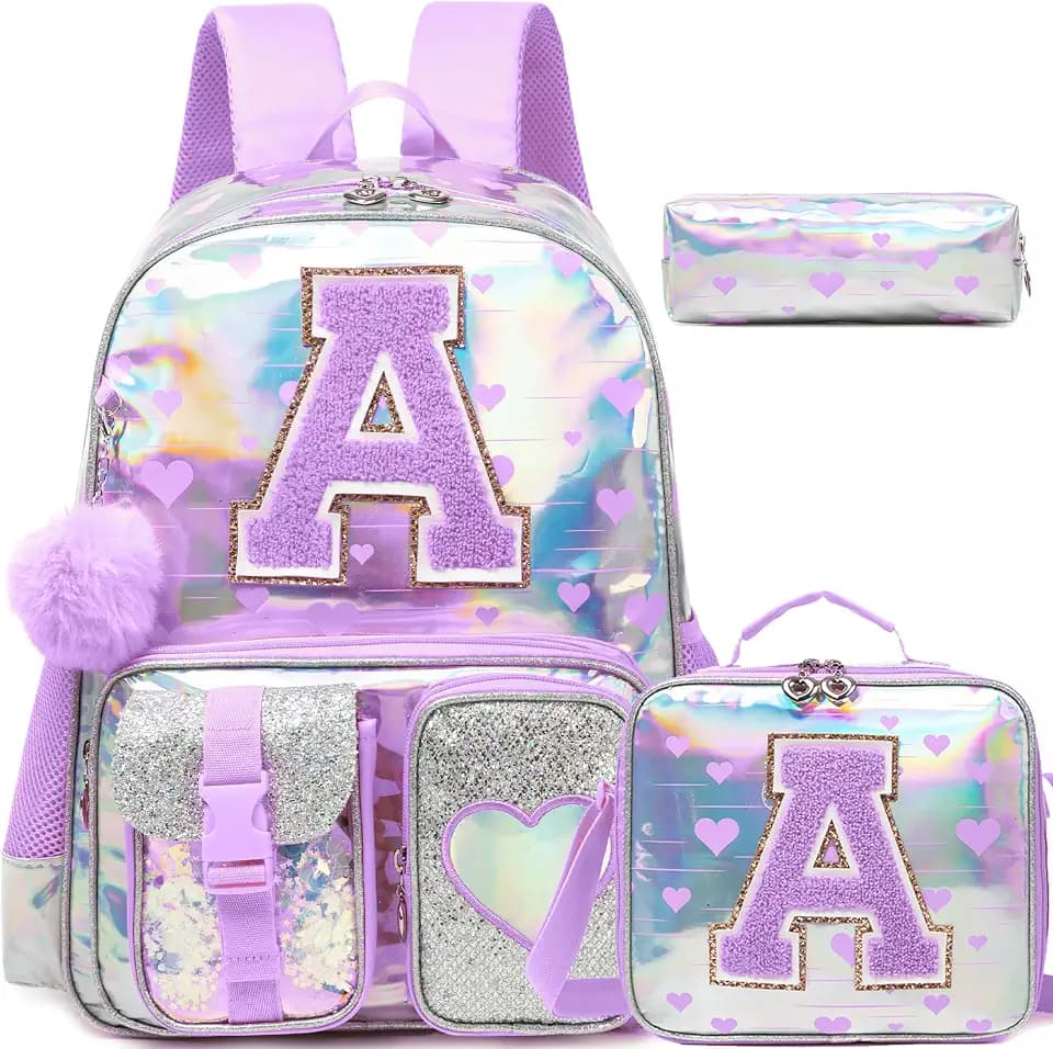 Meetbelify Backpack for Girls Backpacks for Elementary Preschool Students Kids School Cute Backpack with Lunch Box